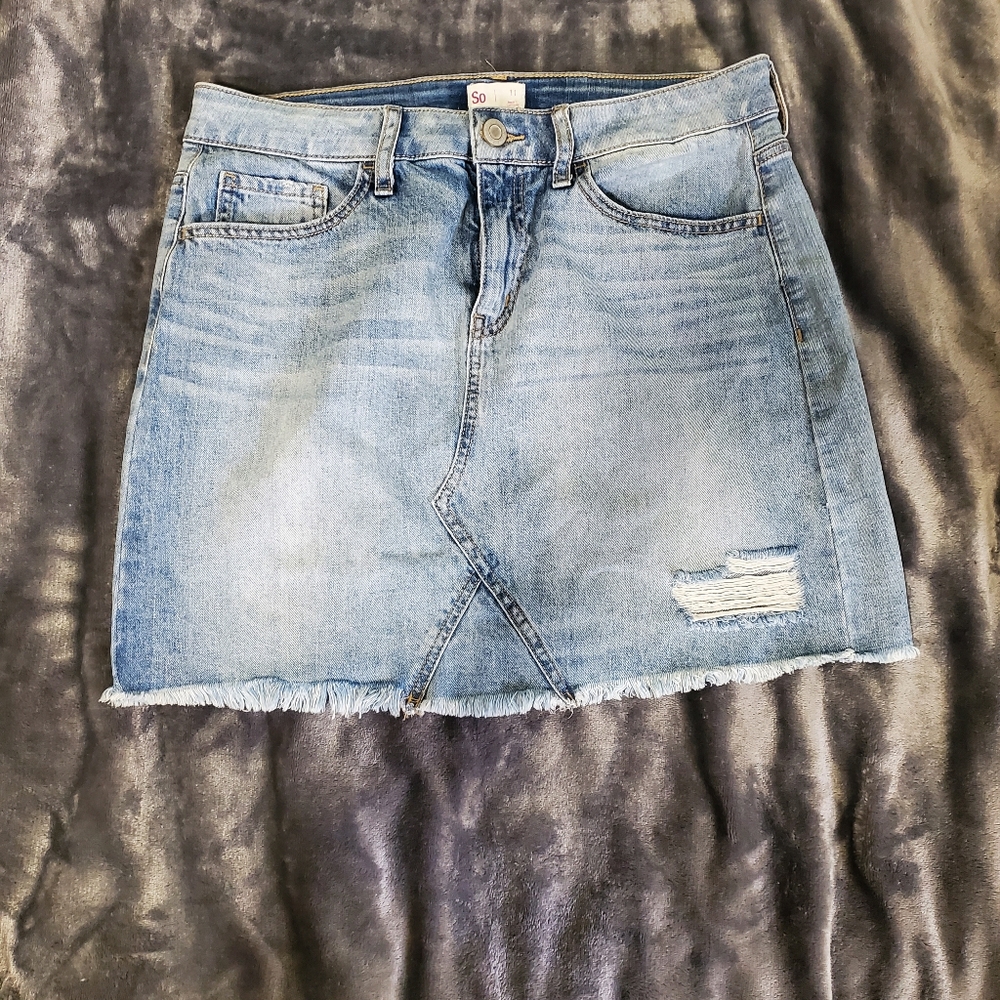 Denim Mini Skirt Size 11 New